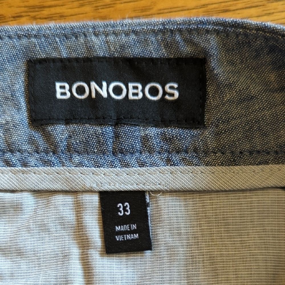 Bonobos Slate Blue Flat-Front Casual Chino Shorts - Picture 2 of 9